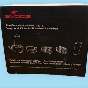 New Gvode KitchenAid Fresh Prep Slicer/Shredder Attachment For Stand Mixers